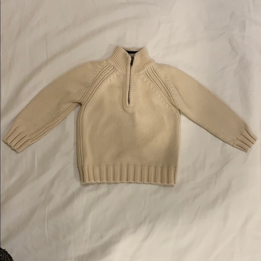 Best & Co baby 1/4 zip cream sweater